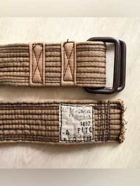 Vintage Abercrombie Military Belt Cargo Paratrooper Utility Army Green Sz M